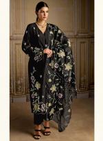 Bamber Silk Black Traditional Wear Embroidery Work Straight Suit